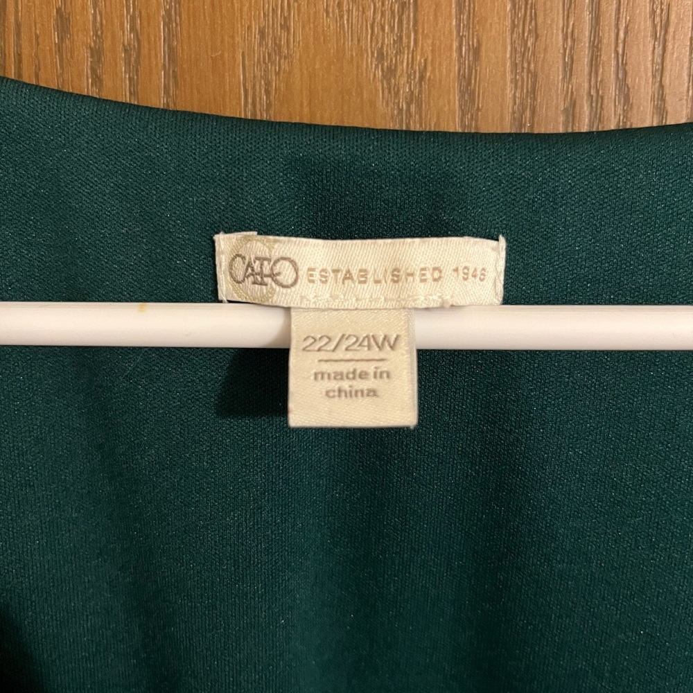 *WORN ONCE* Cato Fashions Plaid Green Dress - Picture 2 of 4